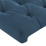 vidaXL Tête de lit à LED Bleu foncé 180x7x78/88 cm Velours
