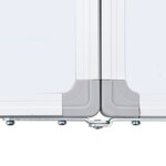 vidaXL Tableau blanc magnétique pliable 160x40x1 7 cm aluminium