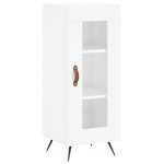 vidaXL Buffet Blanc brillant 34 5x34x90 cm Bois d'ingénierie