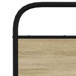 vidaXL Cadre de lit en métal sans matelas chêne sonoma 140x200 cm