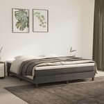 vidaXL Cadre de lit Gris foncé 160 x 200 cm Velours
