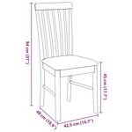 vidaXL Chaises à manger coussins 2 Pièces marron bois massif caoutchouc