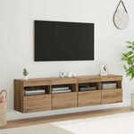 vidaXL Meubles TV muraux 2 Pièces Chêne artisanal 80 x 30 x 40 cm