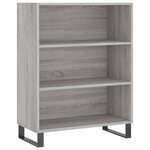 vidaXL Buffet haut Sonoma gris 69 5x34x180 cm Bois d'ingénierie