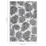 vidaXL Tapis d'extérieur ARAKIL Noir 140x200 cm PP