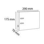 Classeur à levier en carton gris dos de 70mm format A5 EXACOMPTA