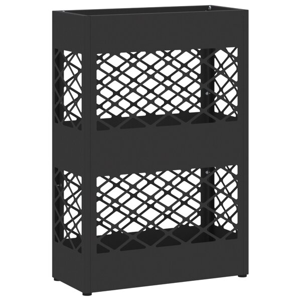 vidaXL Support de parapluie noir - 28x12x41 cm en acier