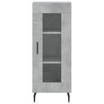 vidaXL Buffet haut Gris béton 34 5x34x180 cm Bois d'ingénierie