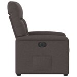 vidaXL Fauteuil inclinable électrique Marron foncé Tissu