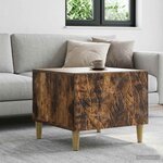 vidaXL Table basse Chêne fumé 50 x 49 x 40 cm Bois d'ingénierie