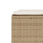 vidaXL Ensemble de bistro 3 Pièces avec coussins beige résine tressée