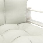 vidaXL Canapé palette de jardin avec coussins beige Bois