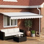 vidaXL Auvent rétractable électrique Blanc 3 5 x 2 5 m