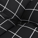 vidaXL Coussins de chaise à dossier haut lot de 2 motif carreaux noir
