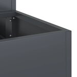 vidaXL Cache-pot de jardin Anthracite 90 x 90 x 35 cm Acier
