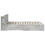vidaXL Cadre de lit avec rangement Gris béton 160 x 200 cm