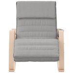 vidaXL Chaise à bascule Gris clair Tissu
