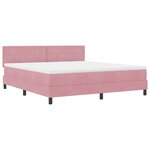 vidaXL Lit à ressorts avec matelas Rose 180 x 200 cm Velours