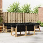 vidaXL Ensemble de canapés d'extérieur 7 pc Blanc et noir