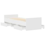 vidaXL Cadre de lit sans matelas blanc 75x190 cm