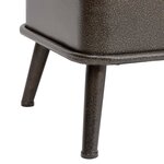 Banc banquette de rangement avec dossier 110 cm synthétique noir 02_0010890