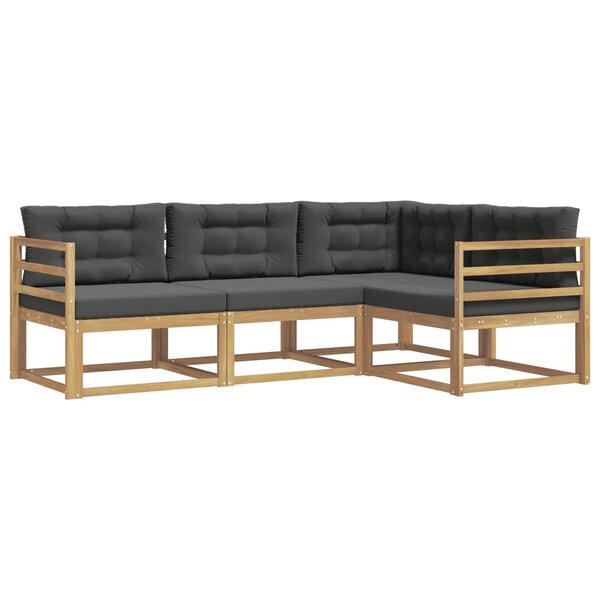 vidaXL Ensemble de canapés d'extérieur 3 pc Blanc et anthracite
