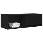 vidaXL Meuble TV chêne noir 80x31x25 5 cm bois d'ingénierie
