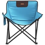 vidaXL Chaise de camping avec poche pliable lot de 2 bleu vif