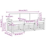vidaXL Ensembles de canapés 3 pc Naturel et Anthracite
