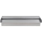vidaXL Lame d'eau rectangulaire 45 cm Acier inoxydable pour piscine