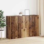 vidaXL Armoires Murailles 2 Pièces Bois ancien 69 5 x 34 x 90 cm