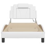 vidaXL Cadre de lit avec LED sans matelas blanc 80x200 cm