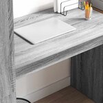 vidaXL Bureau Sonoma gris 113 x 54 x 120 cm Bois d'ingénierie