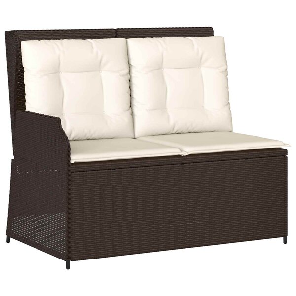 vidaXL Banc de jardin Marron polyrotin