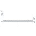 vidaXL Cadre de lit métal avec tête de lit/pied de lit blanc 80x200 cm