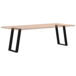 vidaXL Pieds de table à manger en U 2 pièces Noir 60 x (72-73) cm Acier