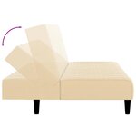 vidaXL Canapé-lit à 2 places crème velours