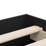 vidaXL Cadre de lit avec tiroirs sans matelas noir 120x200 cm