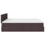 VidaXL Cadre de lit ottoman avec matelas marron foncé 180x200 cm tissu