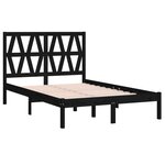 vidaXL Cadre de lit Noir Bois de pin massif 140x190 cm