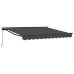 Auvent rétractable manuel vidaXL Anthracite 300x250 cm