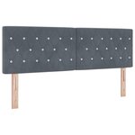 vidaXL Tête de Lit en Velours Argyle Manuel Gris foncé 160 cm Velours