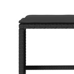vidaXL Salon de jardin 4 Pièces avec coussins noir résine tressée