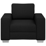 Fauteuil vidaXL noir en tissu de 59 cm