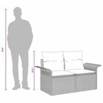 vidaXL Canapé de jardin avec coussin 141 x 62 x 69 cm polyrotin