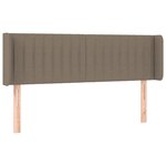 vidaXL Tête de lit à LED Taupe 147x16x78/88 cm Tissu