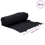 vidaXL Membrane géotextile noir 1 x 50 m fibre de polyester