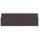 vidaXL Cadre de lit Marron foncé 180 x 200 cm tissu