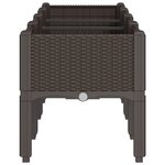 vidaXL Jardinière avec pieds marron 160x40x42 cm PP
