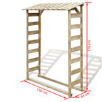 vidaXL Abri de stockage du bois de chauffage 150x44x176 cm Pin imprégné